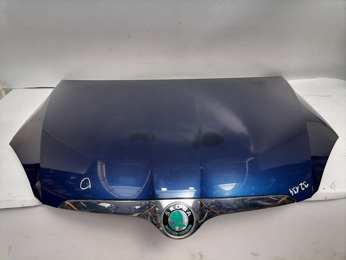 Skoda Fabia 2 5J original Motorhaube LF5Q Stormblau Bj.2009